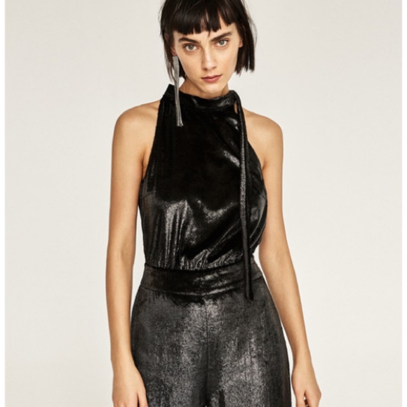 zara glitter jumpsuit